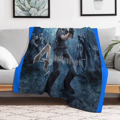 Resident Evil 4 Leon Throw Blanket