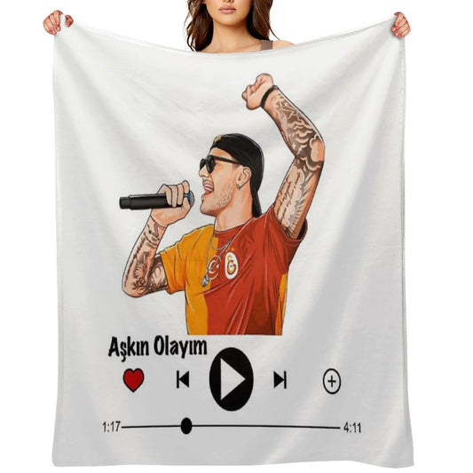Mauro Icardi Aşkın Olayım Music Player Throw Blanket