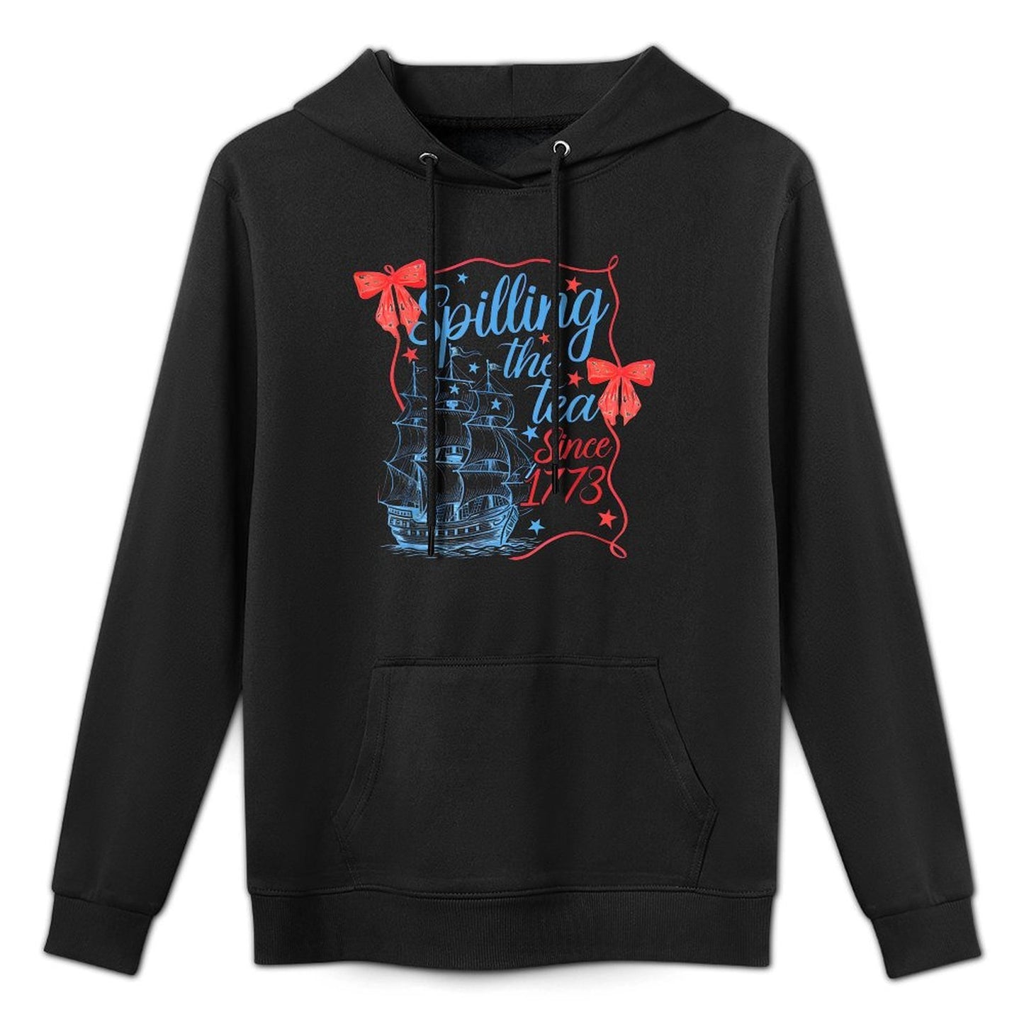 Coquette Spilling The Tea Since 1773 4th Of July Mens Womens All-Day Comfort Hoodie