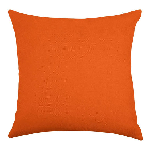 SOLID PLAIN INTERNATIONAL ORANGE -OVER 100 SHADES OF ORANGE ON OZCUSHIONS Linen Throw Pillow Cover