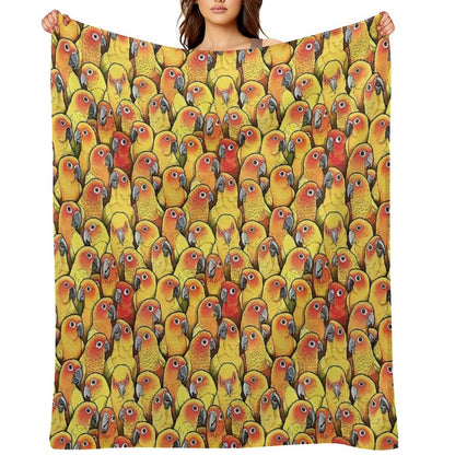 Sun Conures Throw Blanket