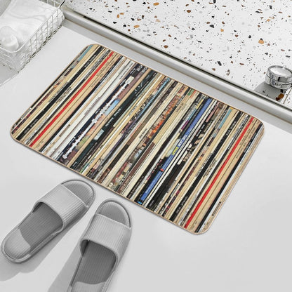 Classic Rock Vinyl Records Bath Mat