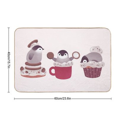 Cookie Cream And Penguin Bath Mat