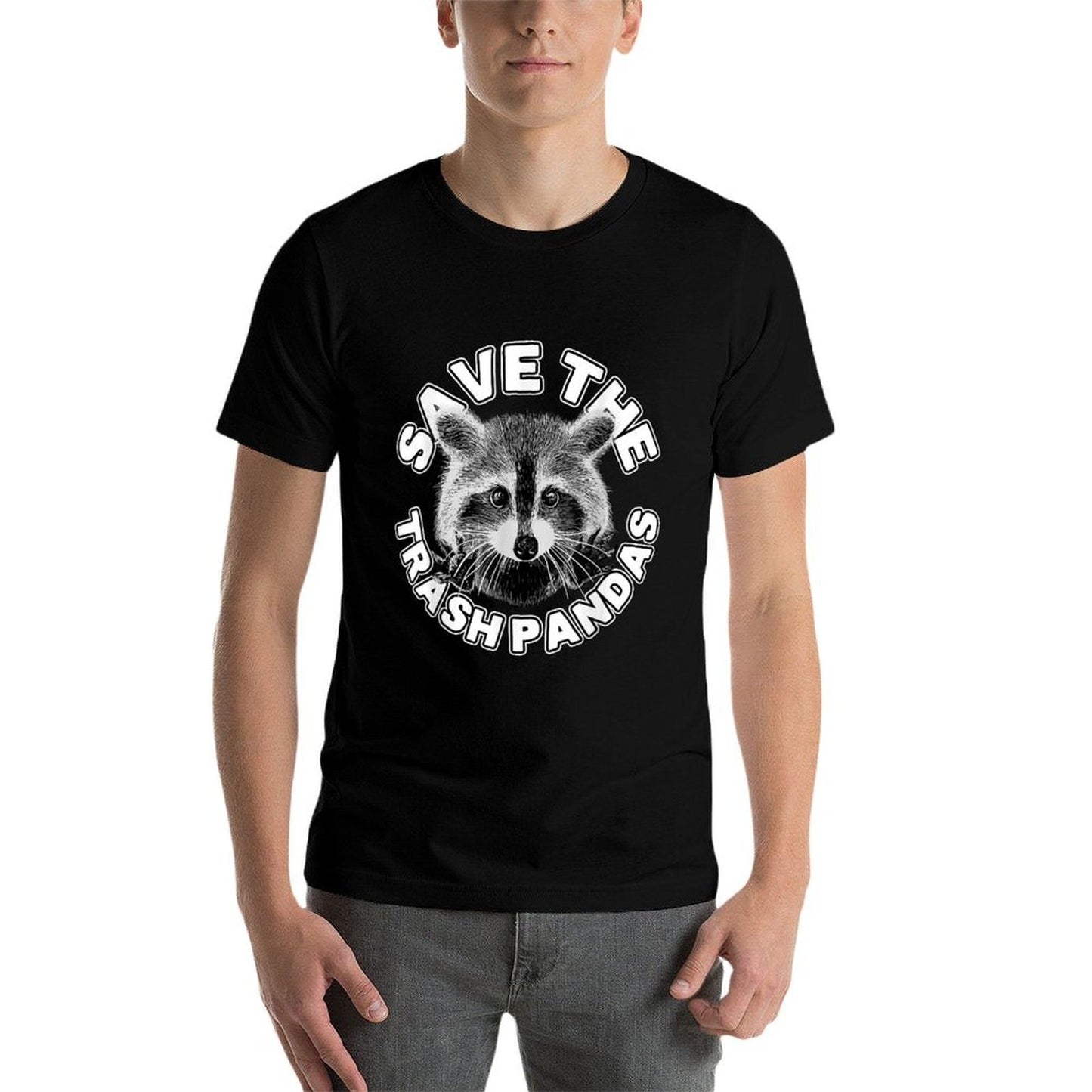 MegaUltraEpic Raccoons Save The Trash Pandas Raccoon Animal - Black, Unisex-Adult,, Classic Fit, Medium, 6  Moisture-wicking T-Shirt