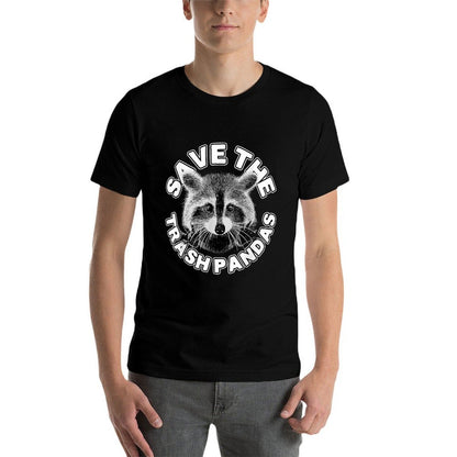 MegaUltraEpic Raccoons Save The Trash Pandas Raccoon Animal - Black, Unisex-Adult,, Classic Fit, Medium, 6  Moisture-wicking T-Shirt