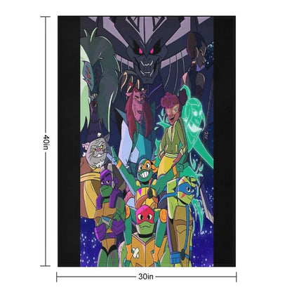 Rise of The Teenage Mutant Ninja Turtles Finale Throw Blanket