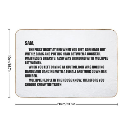 Jersey Shore Note Bath Mat