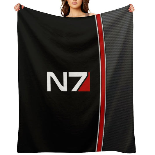N7 Mass Effect Emblem! Throw Blanket