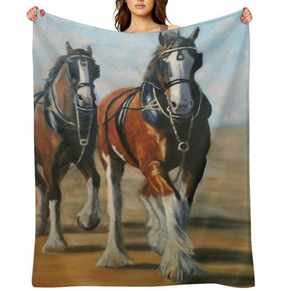Clydesdale Heavy Horse. Throw Blanket