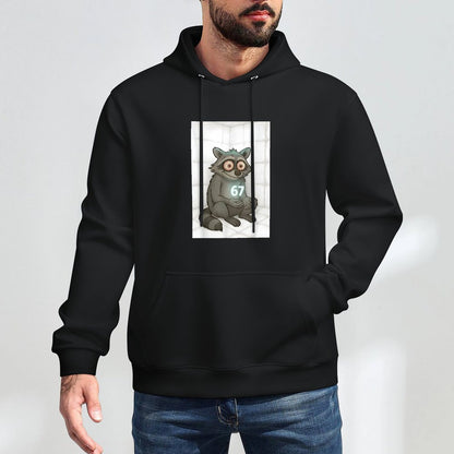 67 Funny Meme Raccoon Brainrot 6 7 Adjustable Hood Hoodie