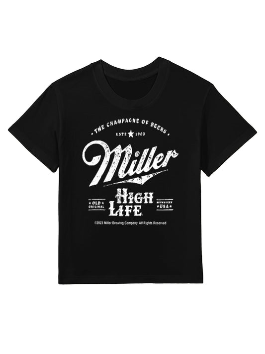 Coors Miller High Life Champagne of Beers Front And Back Kids T-Shirt