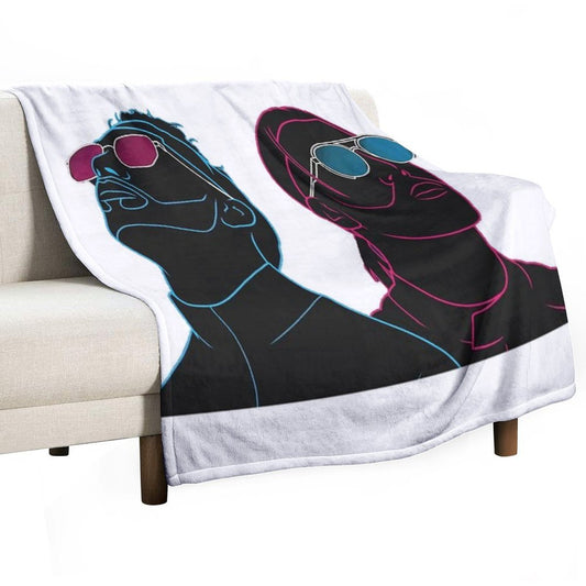 PNL Neon Effect Drawing Throw Blanket