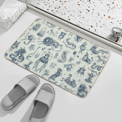 Beings And Creatures  Long-Lasting Bath Mat
