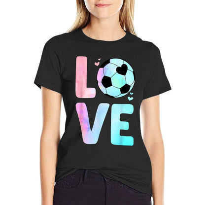 Cool Soccer Art For Women Girls Toddler Themed Soccer Player  High-quality Stitching T-Shirt