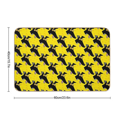 Seamless Derp Yellow Bath Mat