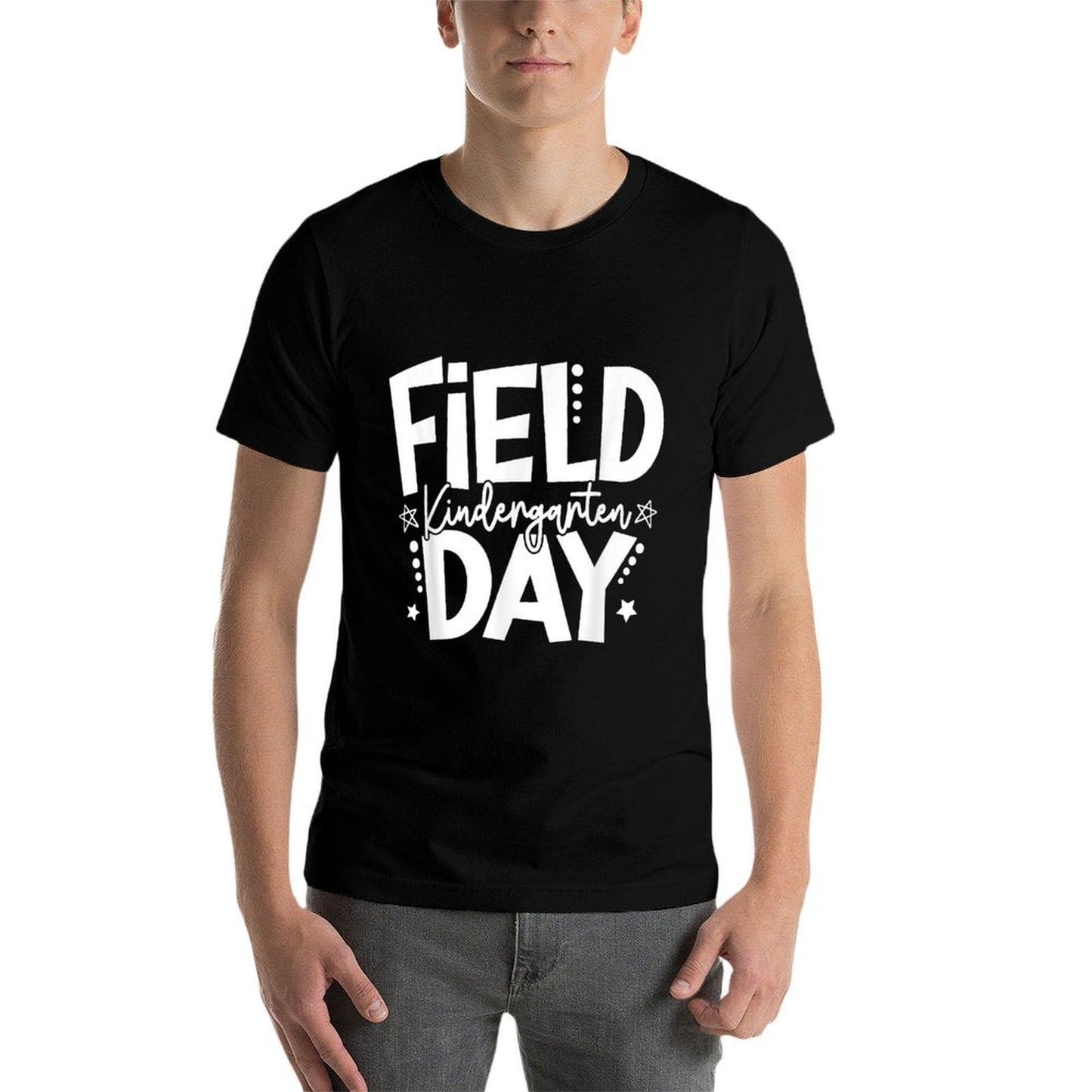 Kindergarten Field Day 2025 Let The Games Begin Kids Teacher  Ribbed Collar T-Shirt