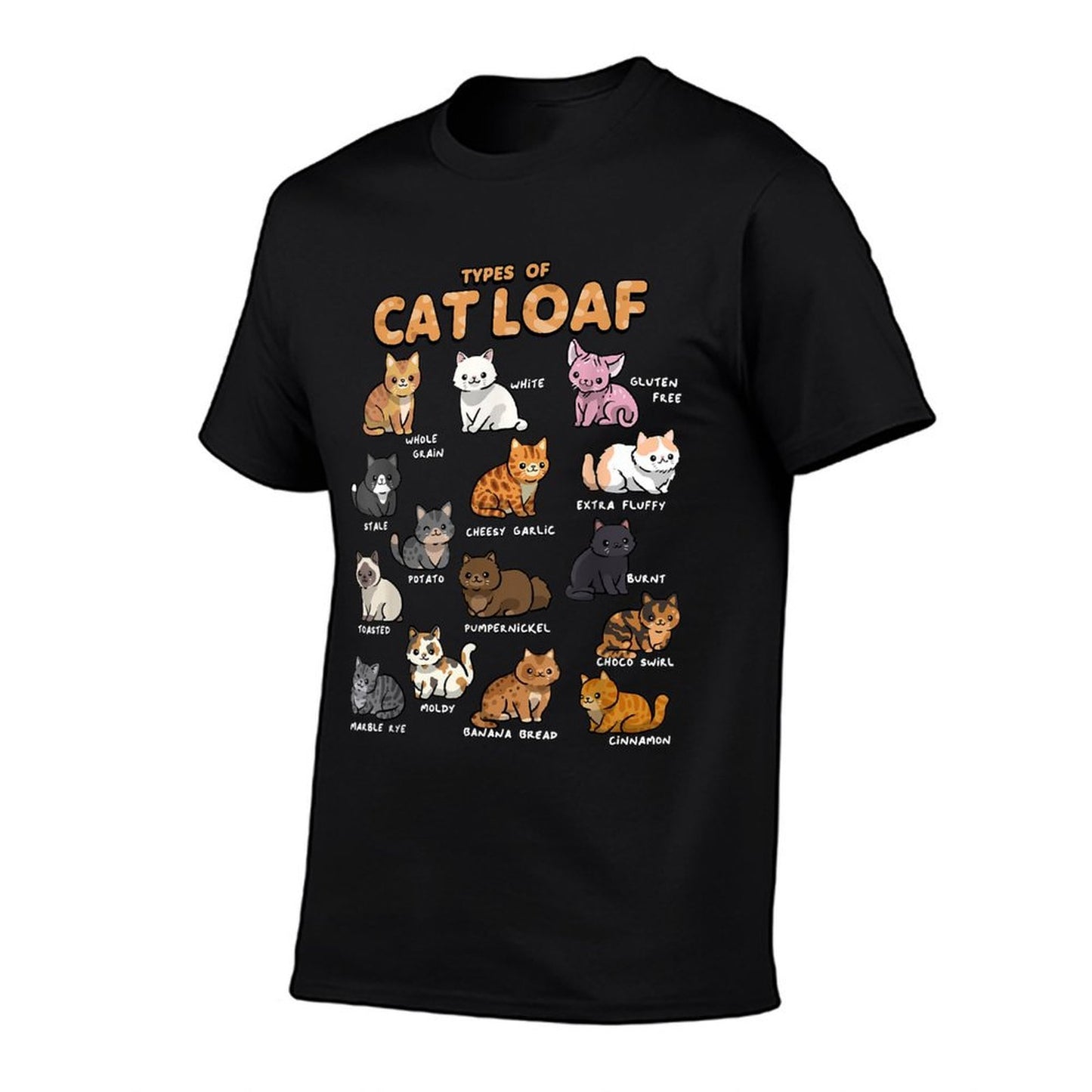 Types of Cat Loaf Cute Kitten Kawaii Cats, Cat Lover  Lightweight T-Shirt