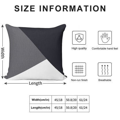 Grey Geometric Triangle Soft Multiple Sizes Throw Pillow