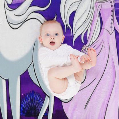 The Last Unicorn Lady Amalthea Throw Blanket