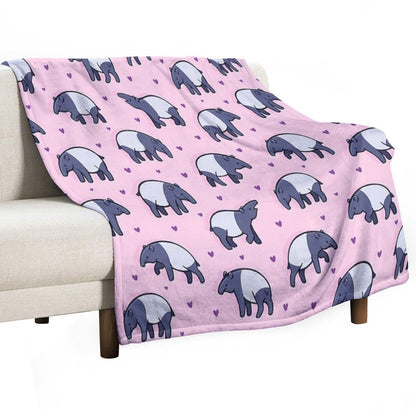 Tiny Tapirs Throw Blanket
