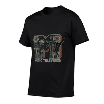 MTV Music Television Wild Flower Mushrooms MTV Logo  Versatile T-Shirt