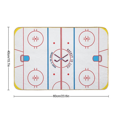Hockey Is Life Rink Bath Mat