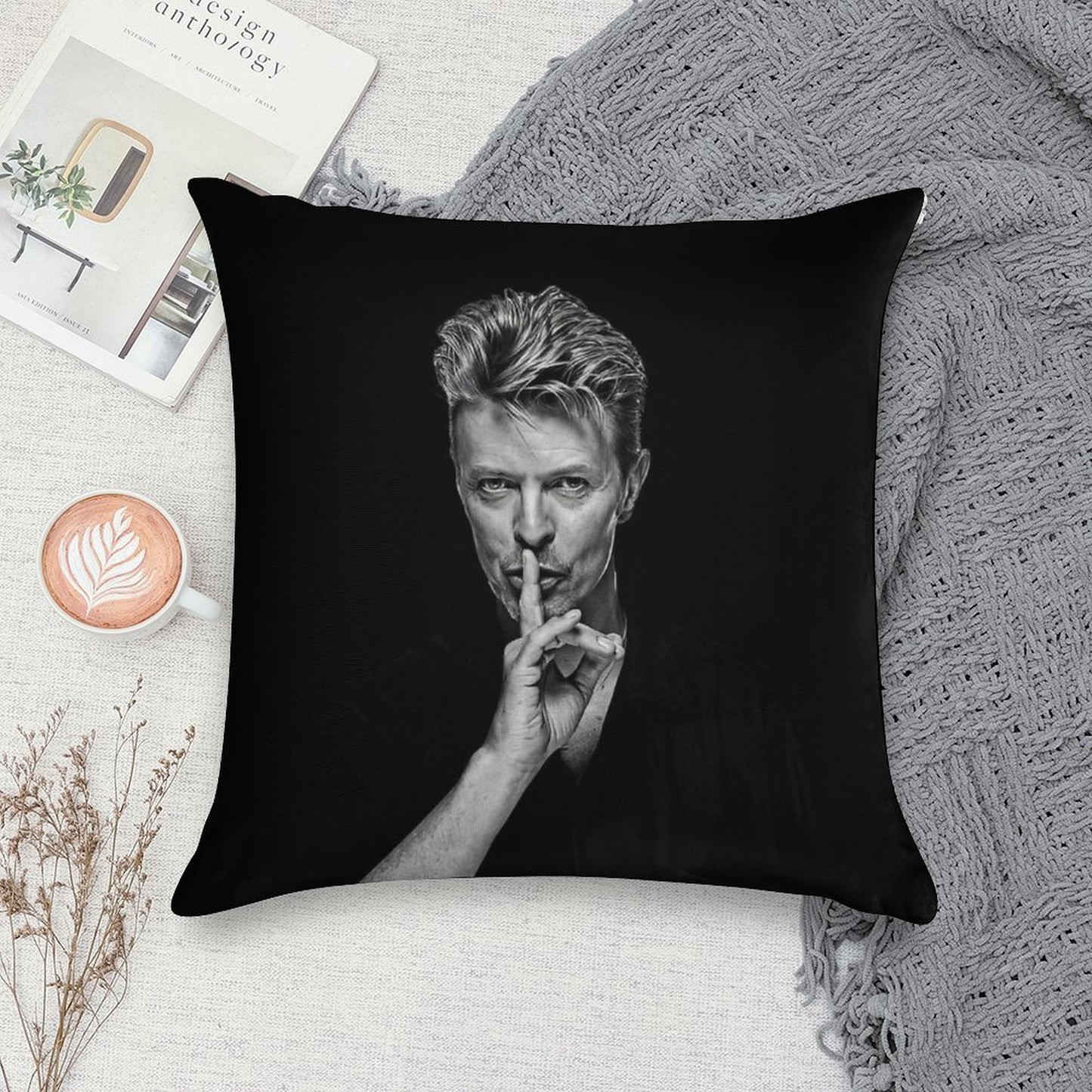 David Bowie Soft Warmth Comfort Throw Pillow