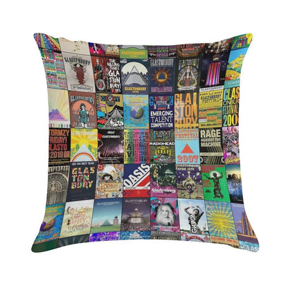Glastonbury Festival Soft Home Decor Throw Pillow
