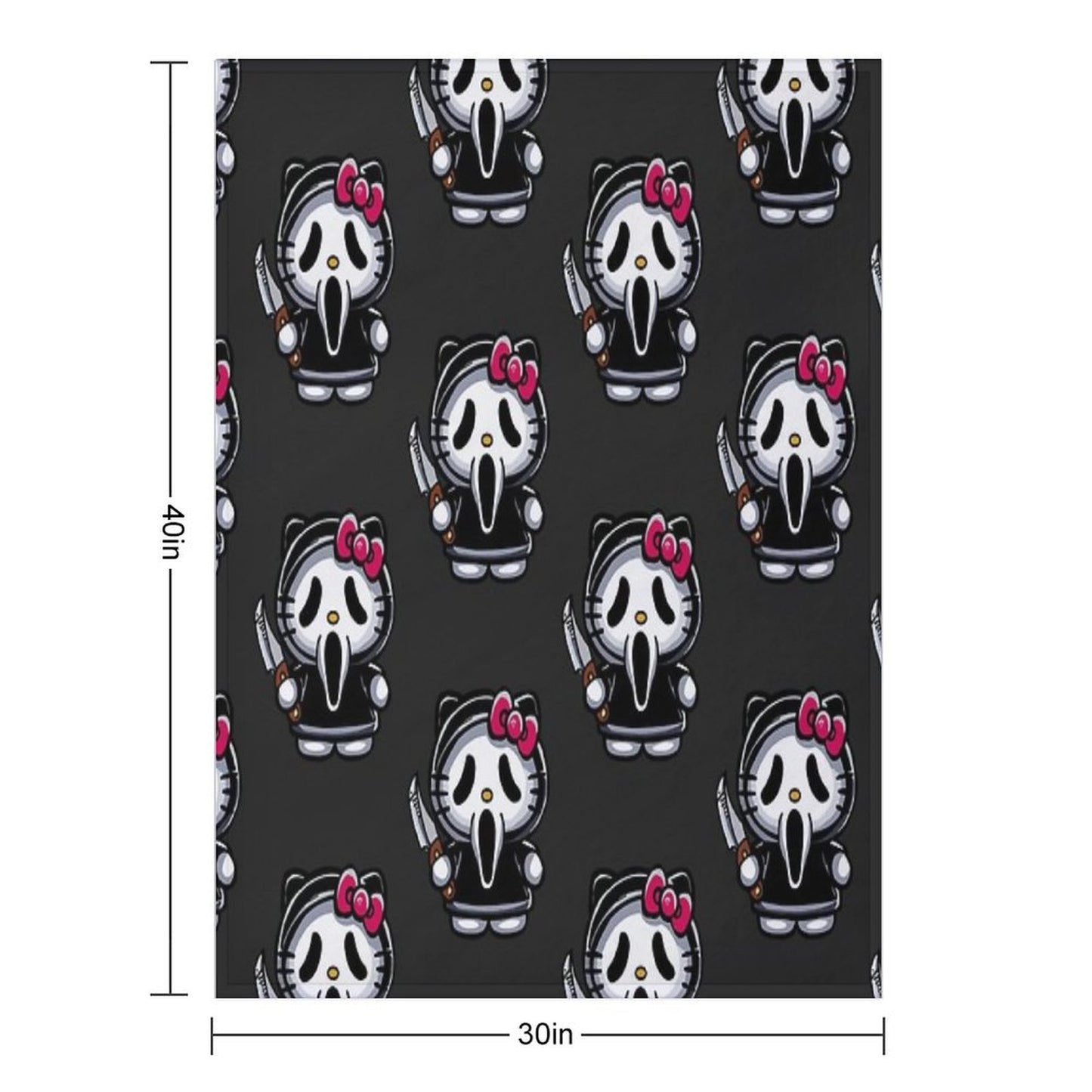 Scream Kitty Halloween Throw Blanket