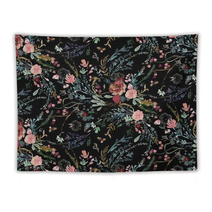 Midnight Floral Tapestry