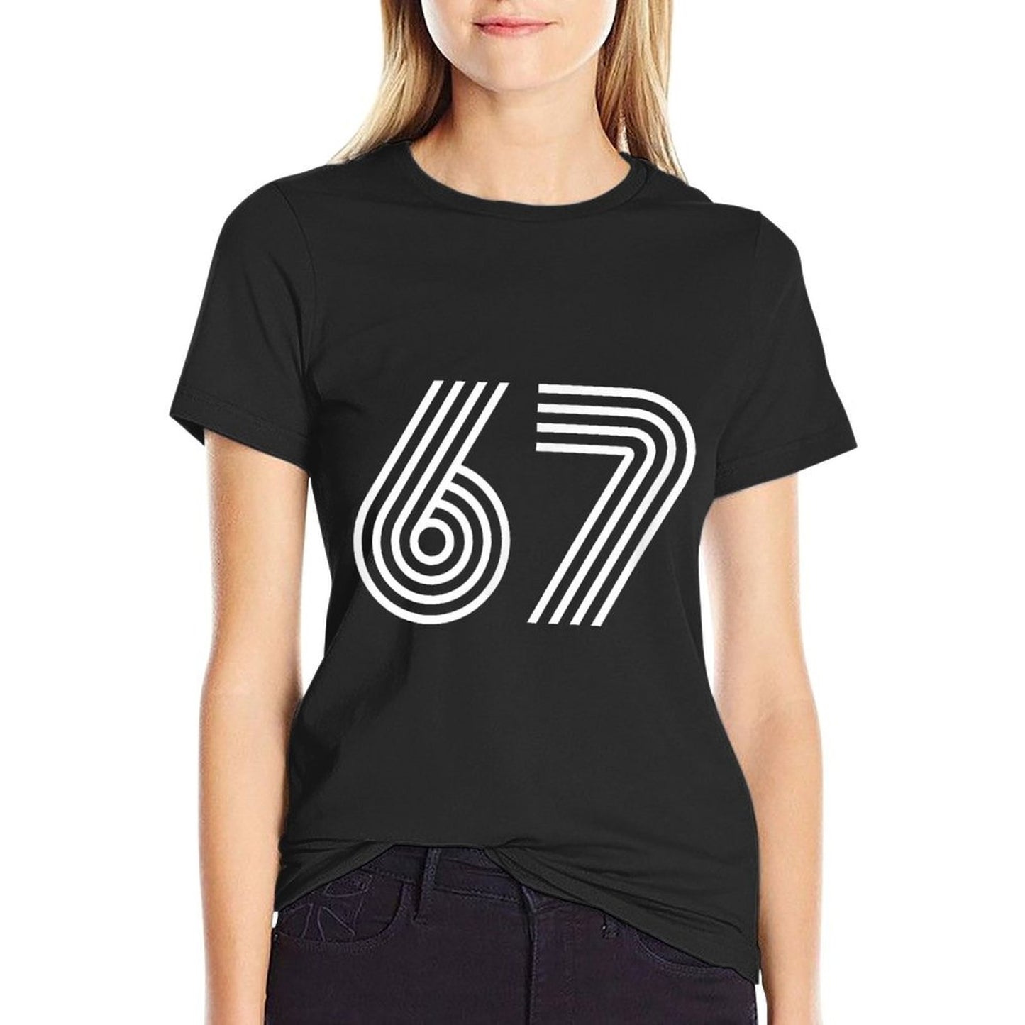 67 Funny Number Meme  Eco-friendly Material T-Shirt