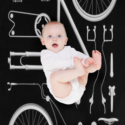 Bike Exploded Throw Blanket