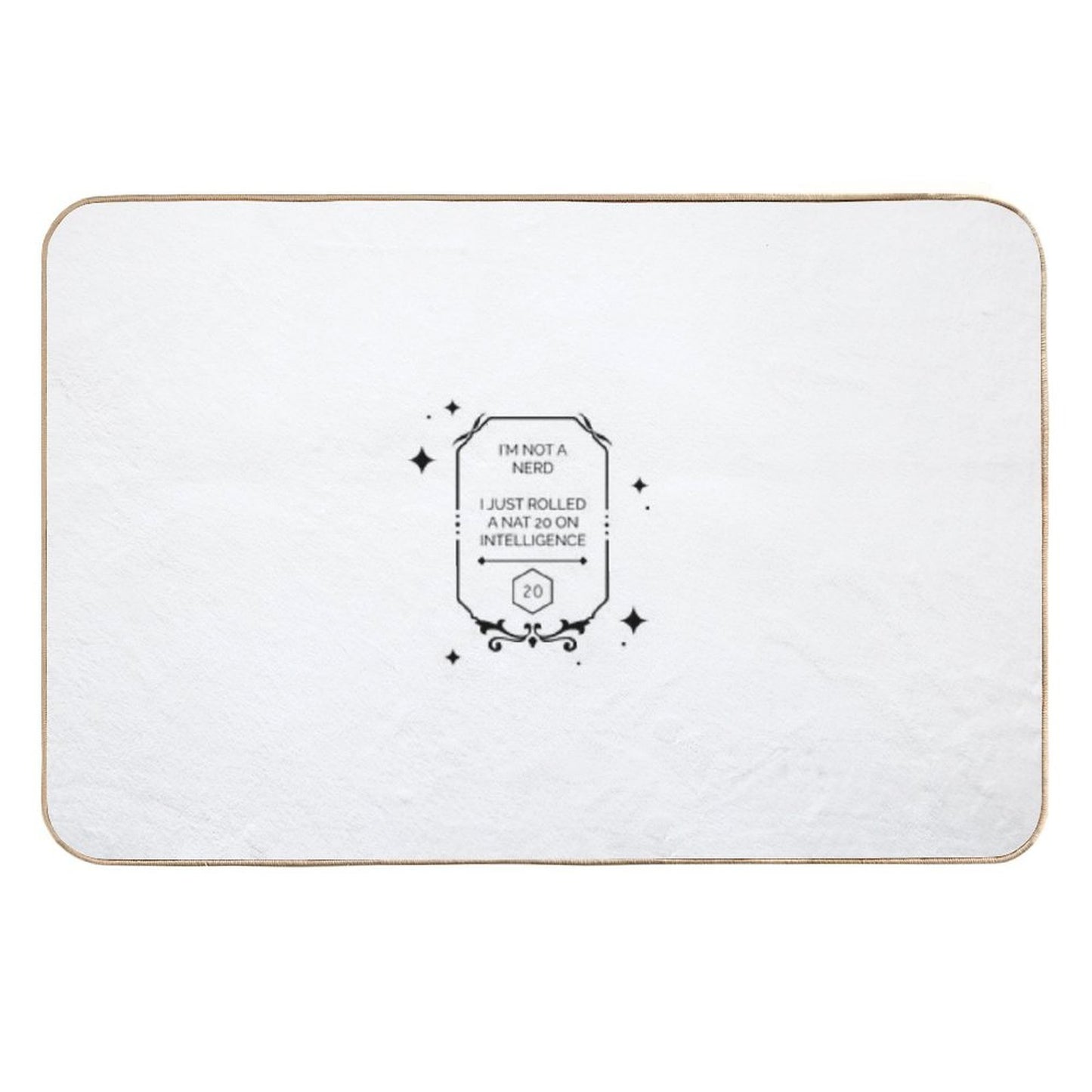 Dnd Intelligence Roll D20  Stain-Proof Bath Mat