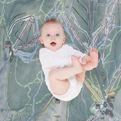 Killington Resort Trail Map Throw Blanket