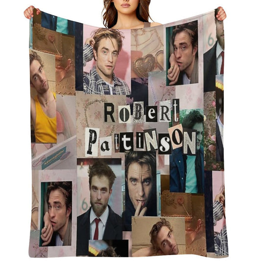 Robert Pattinson Photo Collage High Quality Throw Blanket