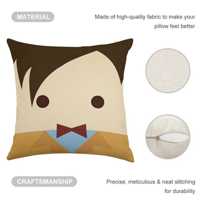 11th Doctor, Matt Smith Linen Throw Pillow Cover