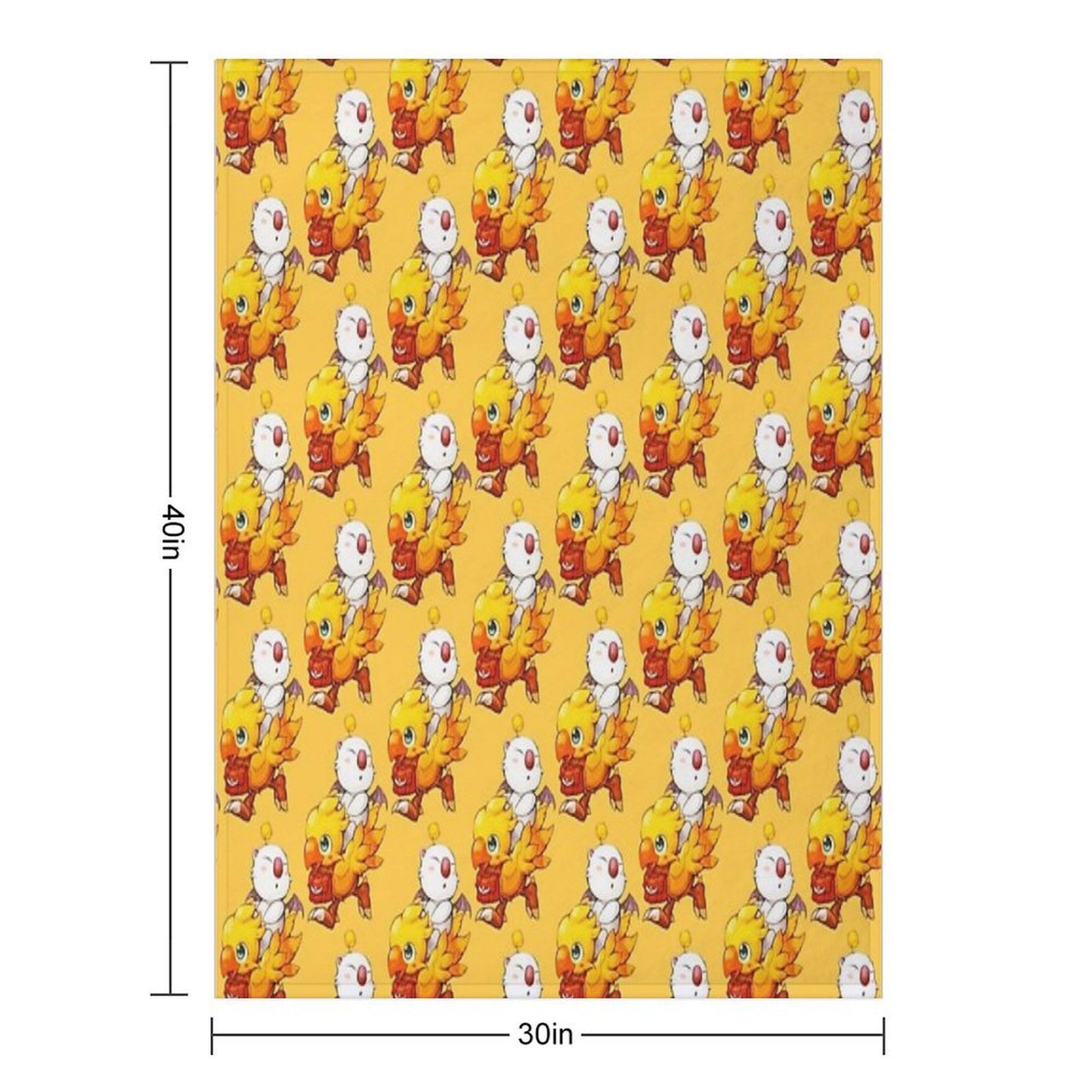 Chocobo & Moogle Final Fantasy Throw Blanket