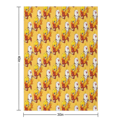 Chocobo & Moogle Final Fantasy Throw Blanket