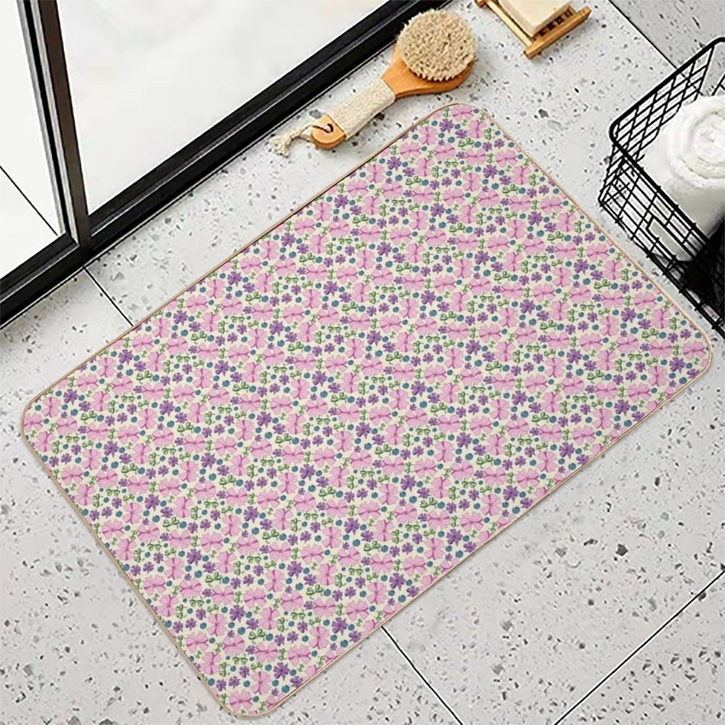 Ribbons & Bows Galore  Repositionable Bath Mat