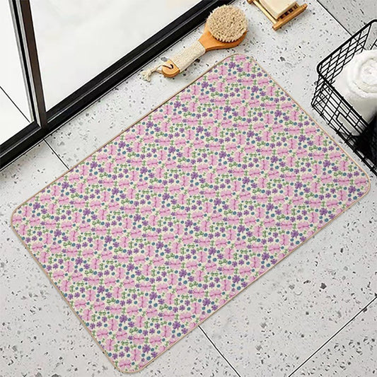 Ribbons & Bows Galore  Repositionable Bath Mat