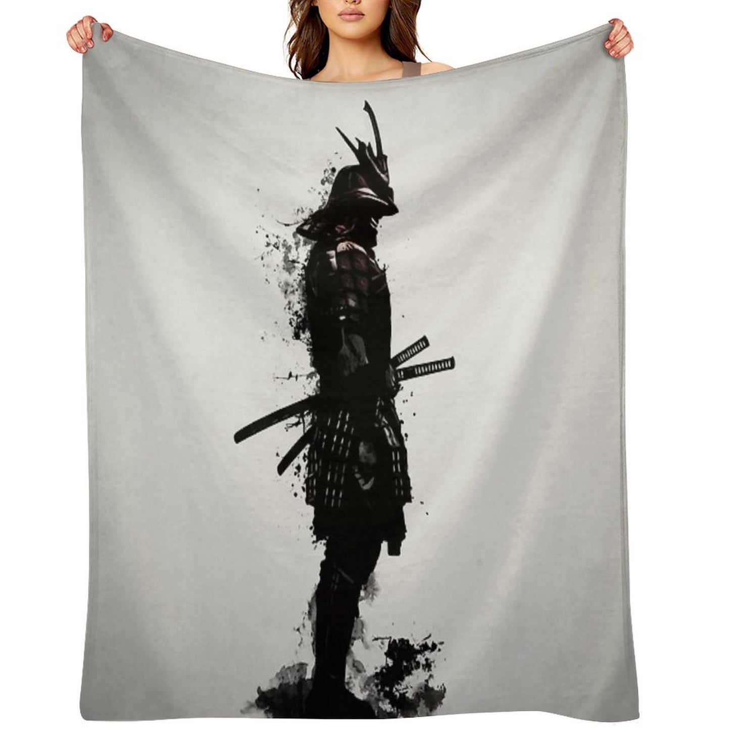 Armored Samurai Throw Blanket