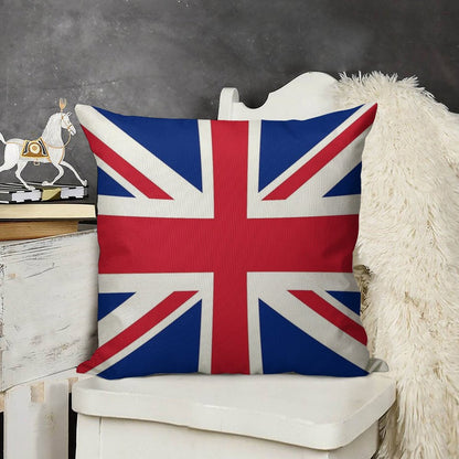 Union Jack Pillow Linen Throw Pillow Cover