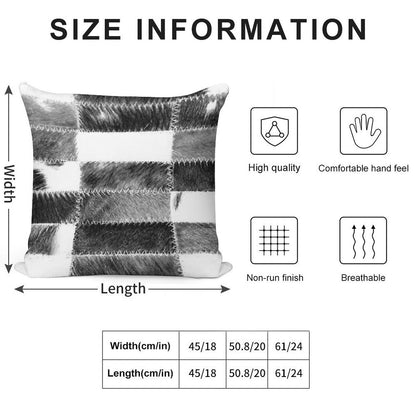 Patchwork Cowhide Rug Soft Home Decor Throw Pillow