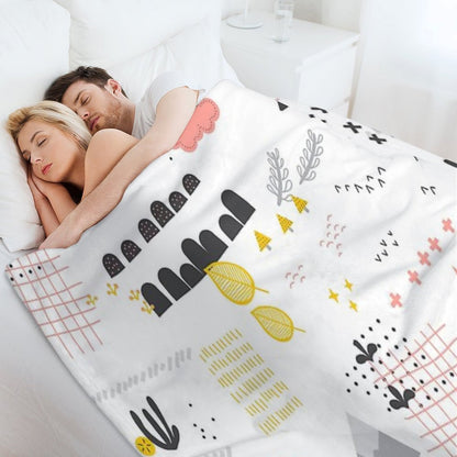 Scandinavian Landscape Throw Blanket