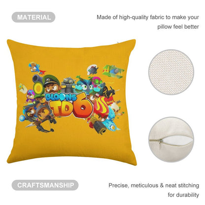 Bloons TD6 Linen Throw Pillow Cover