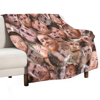 Canelo Álvarez - Boxing Face Pattern Throw Blanket