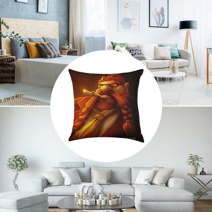 Gragas Alpha Male Linen Throw Pillow Cover