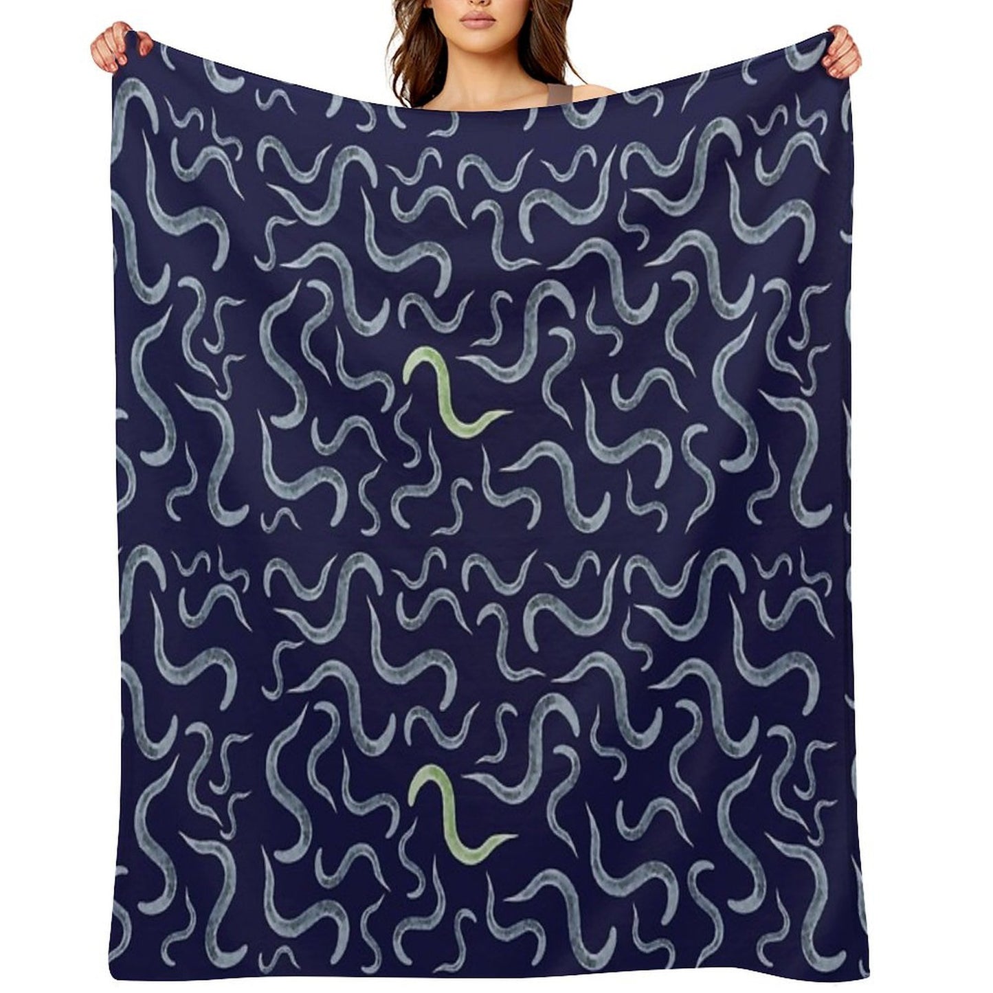 Caenorhabditis Elegans Model Organism Biology Pattern Throw Blanket