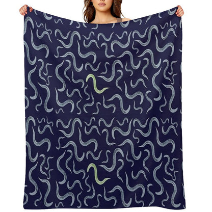 Caenorhabditis Elegans Model Organism Biology Pattern Throw Blanket