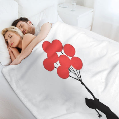 Banksy - Balloon Girl Throw Blanket